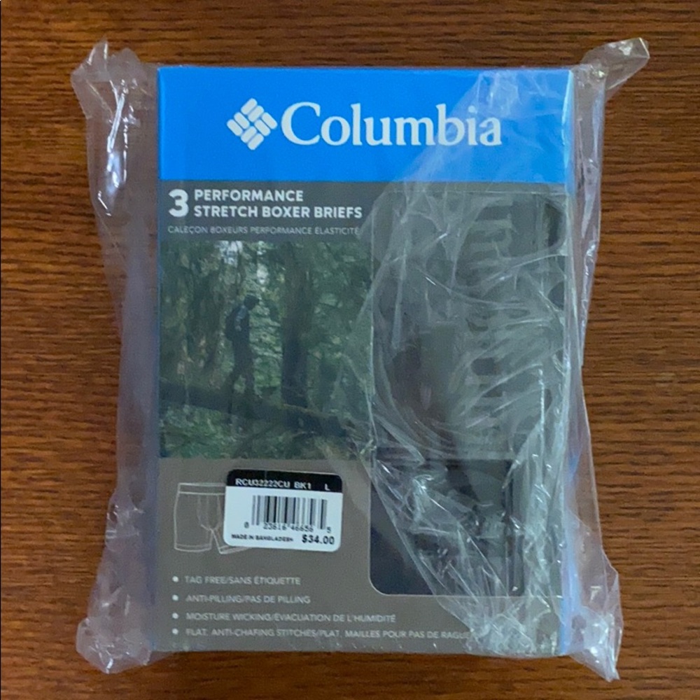 Men’s Columbia Performance Boxer Briefs